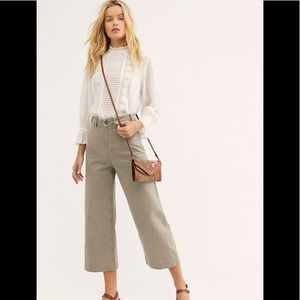 Free People Patti Pant, High- Waist, Wide-Leg Crop